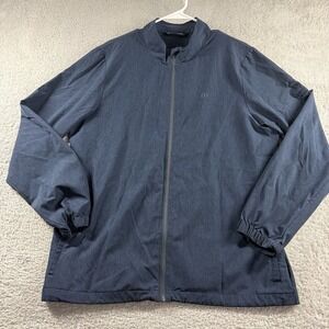 Travis Matthew Jacket Mens Large Blue Full Zip Lightweight Wind Breaker Golf